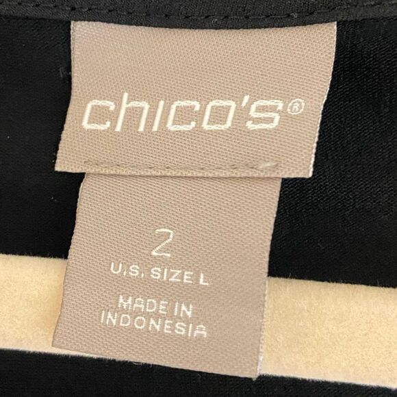 Chico's V-Neck Tee Black - size L (2-Chicos) - Picture 5 of 6